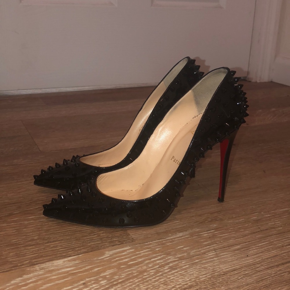 Black Studded CL Heels